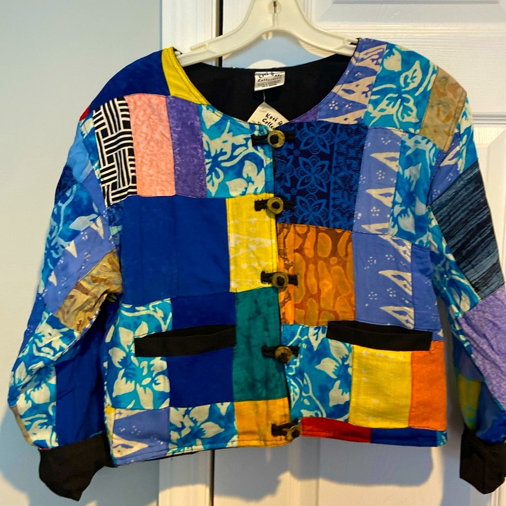 Vintage Kosi Bali Patchwork Jacket, Handmade in Indonesia